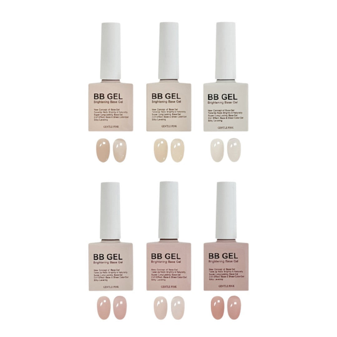 Gentle Pink Brightening Colour Base Gel - BB Gel Collection #BB01-06 (6Pcs)