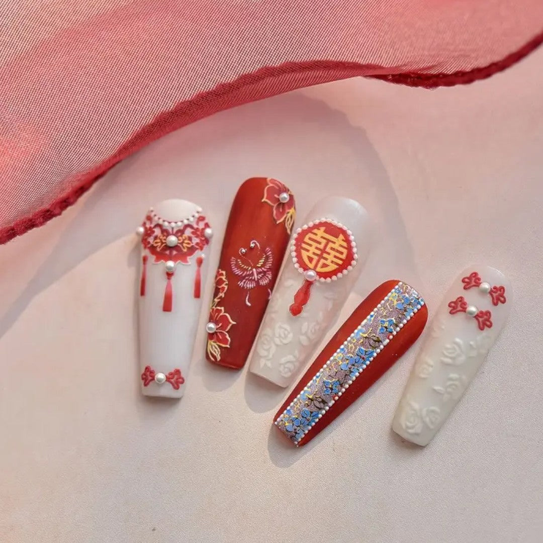 CNBS Nail Sticker - Traditional Wedding Bliss Motifs #TO4747