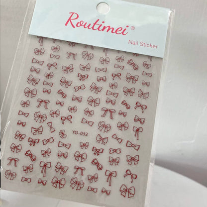 CNBS Nail Stickers - Red Bows