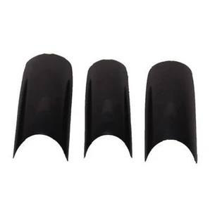 Lamour Nail Tips - Black Size #4 (Bag of 50)