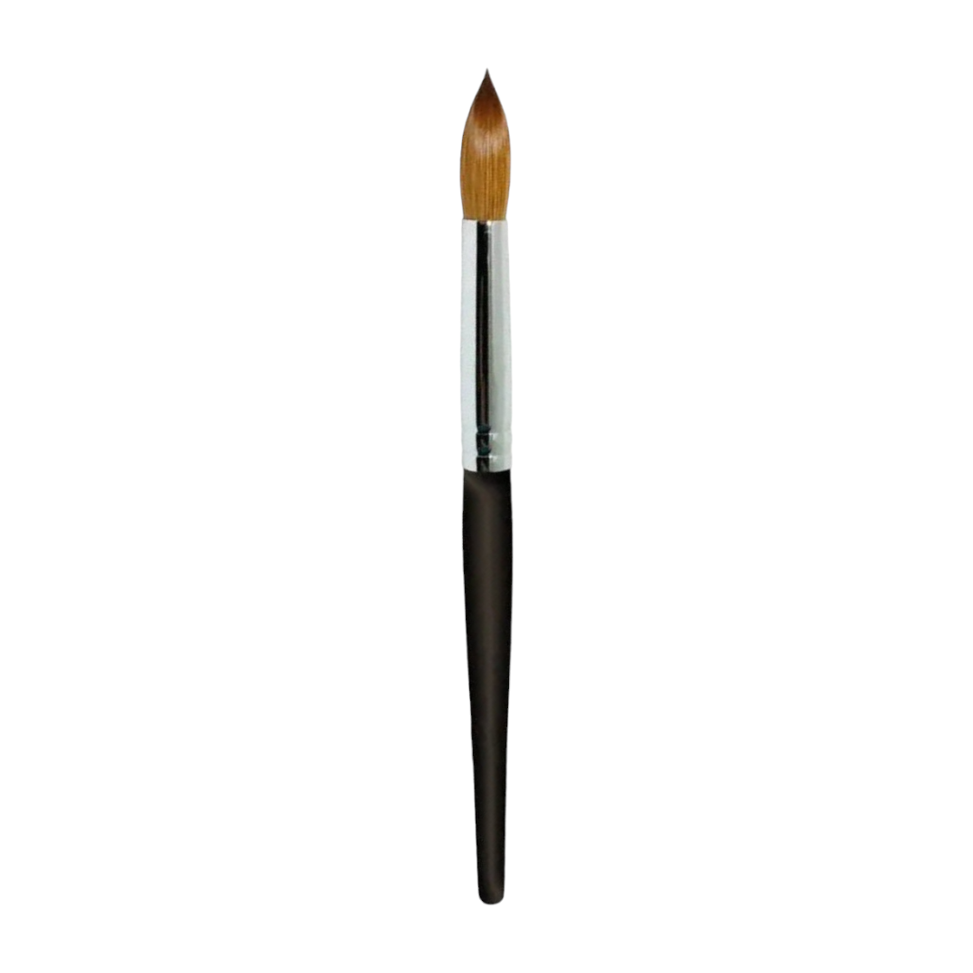 Spade Acrylic Brush - Kolinsky Black Handle #12