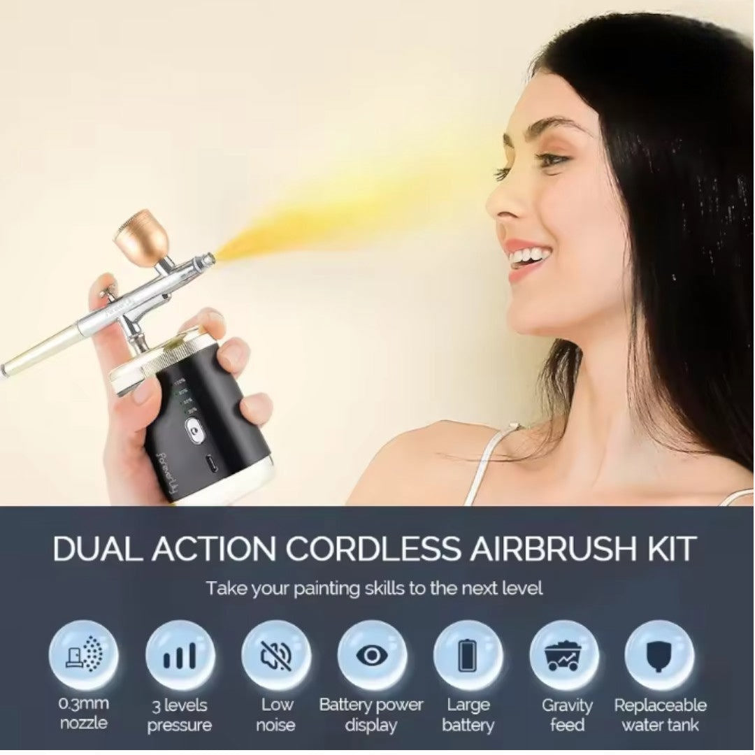 CNBS Mini Airbrush Machine - Black Gold