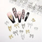 CNBS Nail Charms - Mixed Gold/Silver Alloy Bowknots (12 Grids)