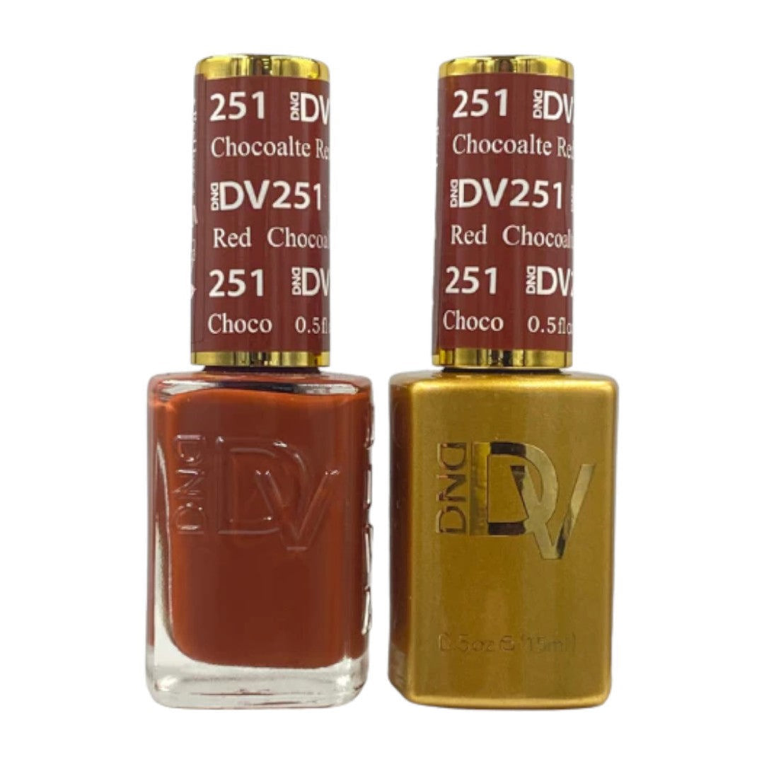 DND Diva Gel & Lacquer Duo - Chocolate Red #251