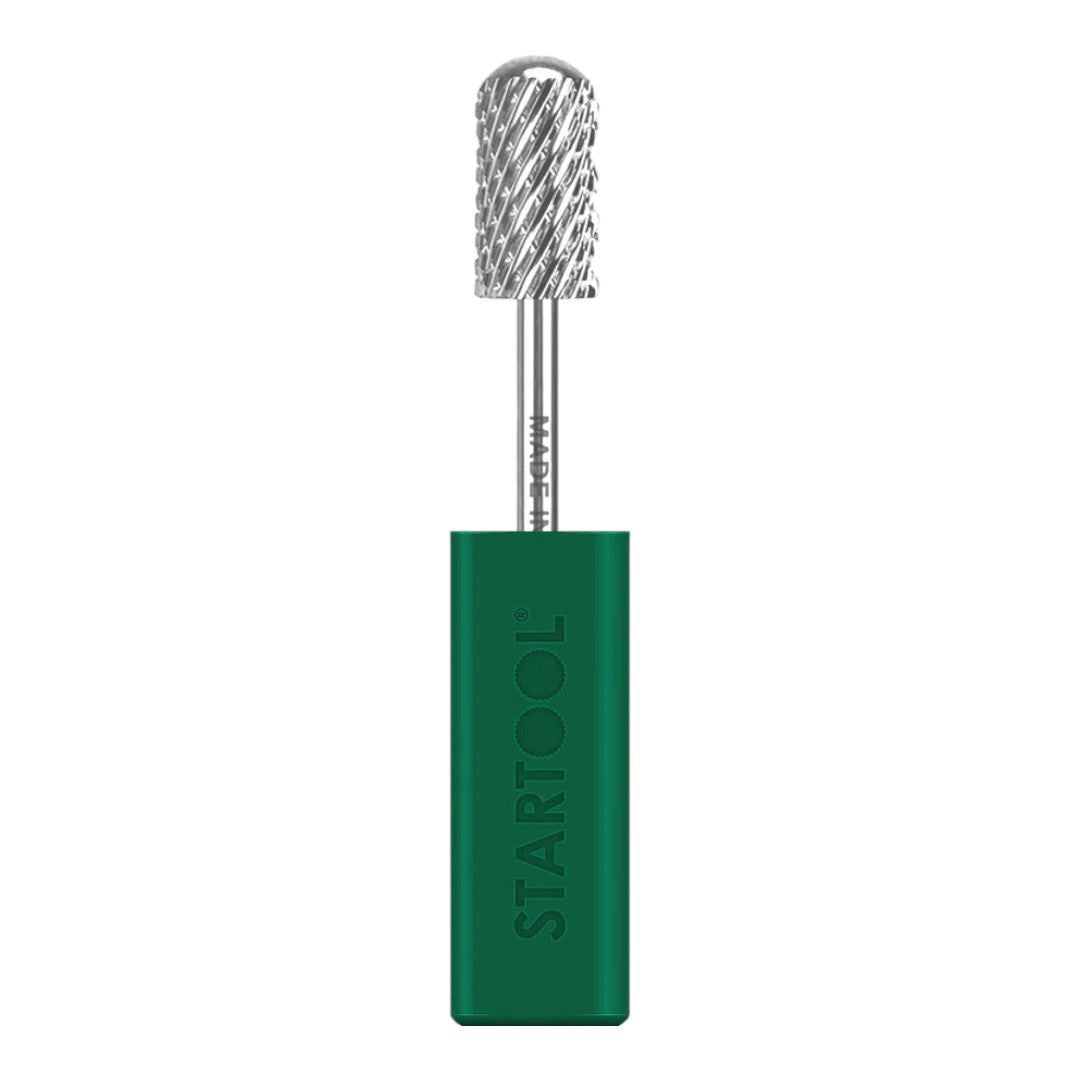 Startool Nail Drill Bits - Large Barrel Round Top Carbide R2X Double Extra Coarse Grit 3/32 Silver