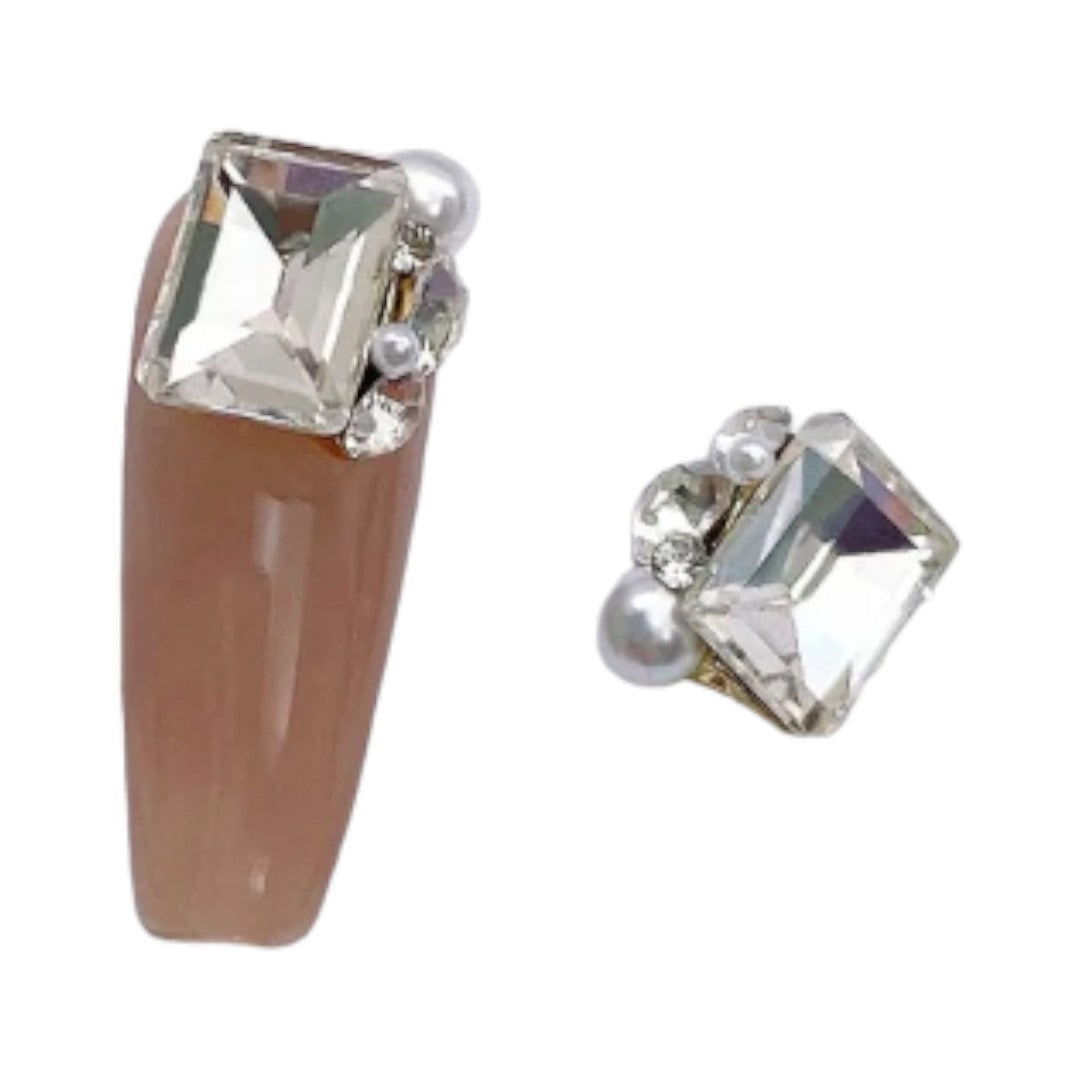 CNBS Nail Charms - White Crystal Clusters 5pcs
