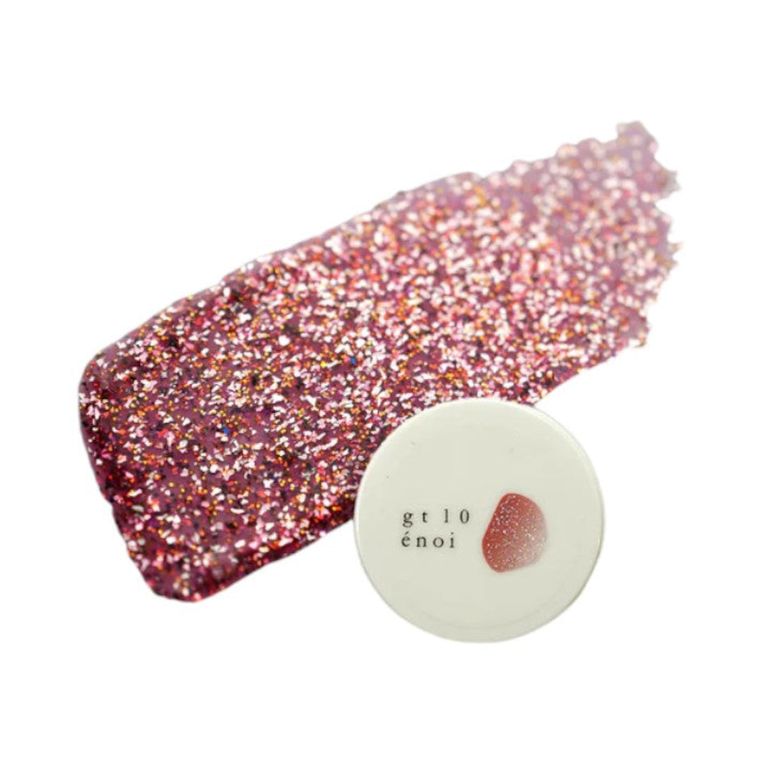 Énoi Gel Polish GaLitter GT10, pink glitter nail polish