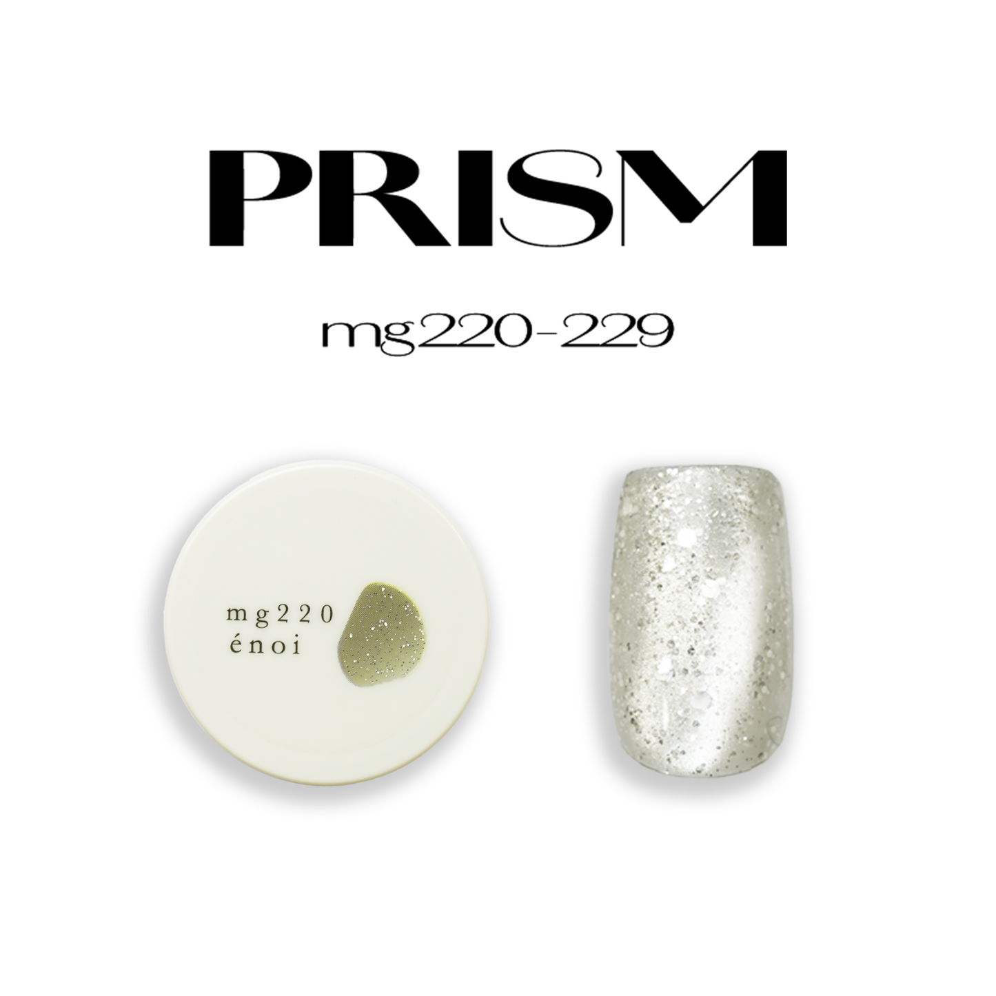 enoi PRISM mg220-229 マグネットネイルカラーセット　台紙つき Enoi Cat Eye Gel Polish - Prism Magnet Collection #MG220-229