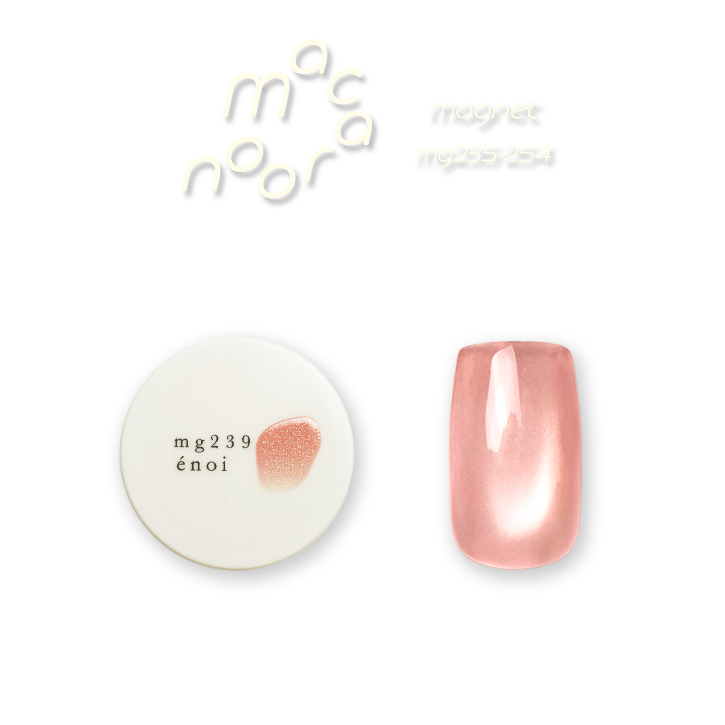 Enoi Cat Eye Gel Polish - Macaroon Magnet Collection #MG235-254