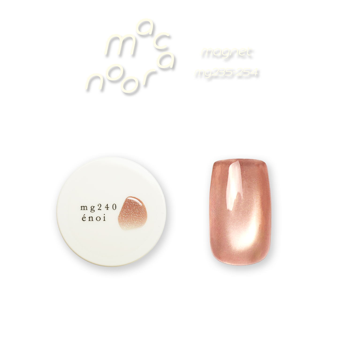Enoi Cat Eye Gel Polish - Macaroon Magnet Collection #MG235-254