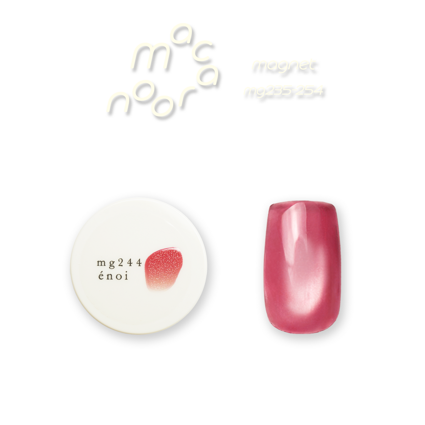 Enoi Cat Eye Gel Polish - Macaroon Magnet Collection #MG235-254