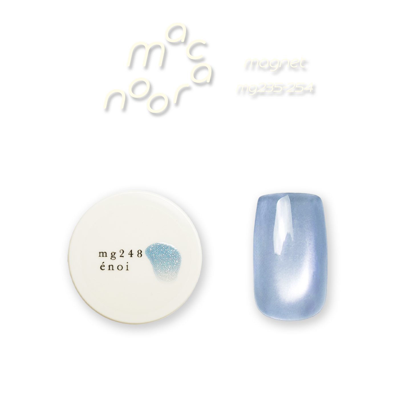 Enoi Cat Eye Gel Polish - Macaroon Magnet Collection #MG235-254
