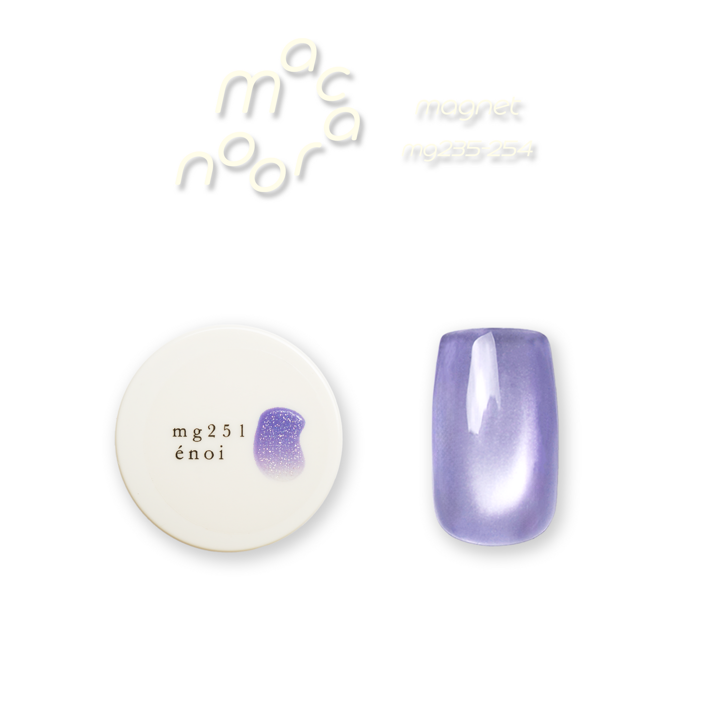 Enoi Cat Eye Gel Polish - Macaroon Magnet Collection #MG235-254