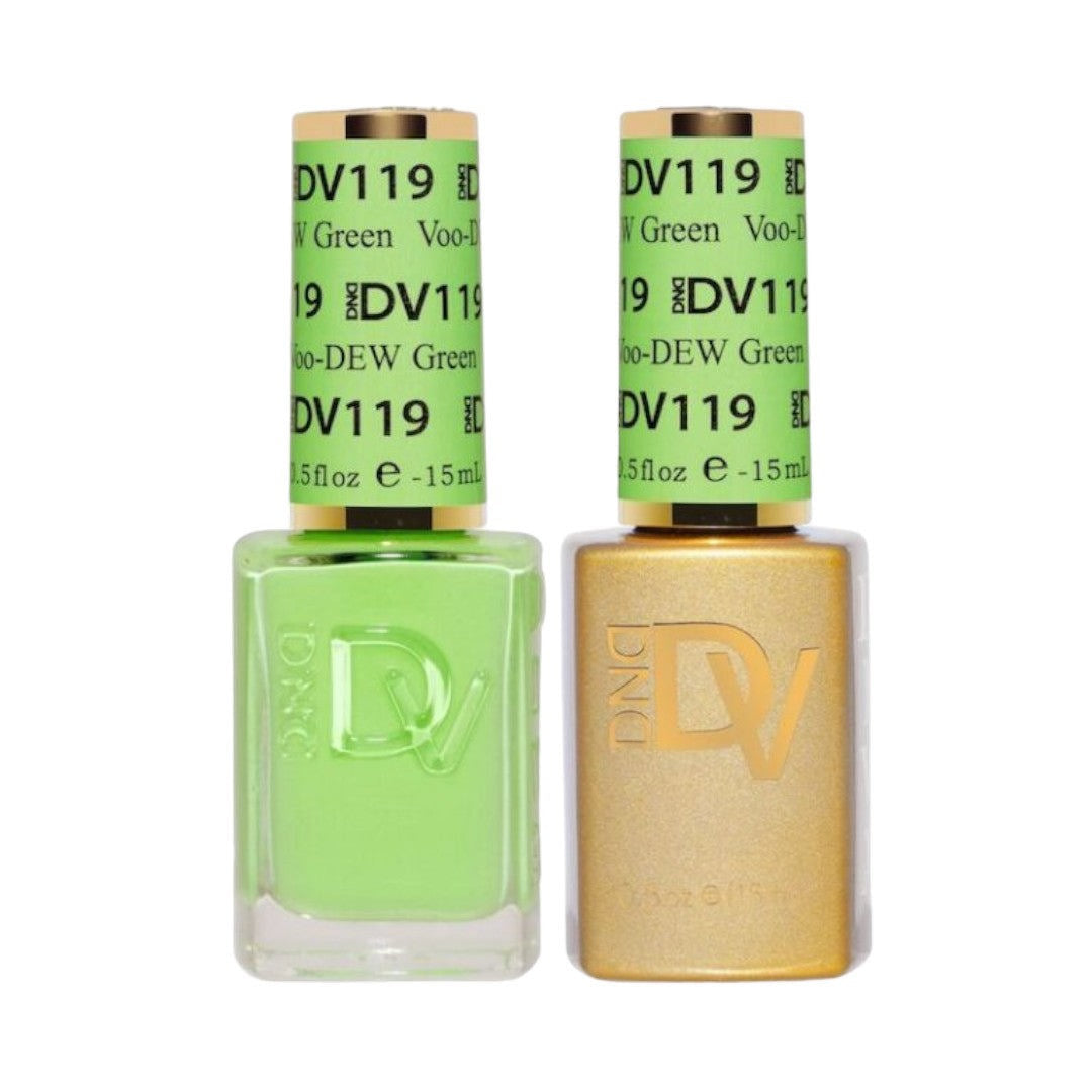 DND Diva Gel & Lacquer Duo - Voo-Dew Green #119