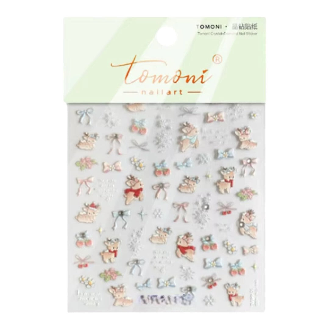 CNBS Nail Stickers - Cartoon Reindeer #TO4476