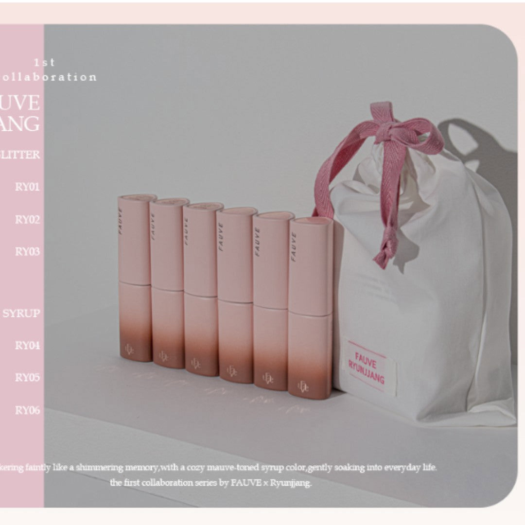 Fauve X Ryun Jjang Gel Polish - Syrup & Glitter Series #RY01-06 (6Pcs)