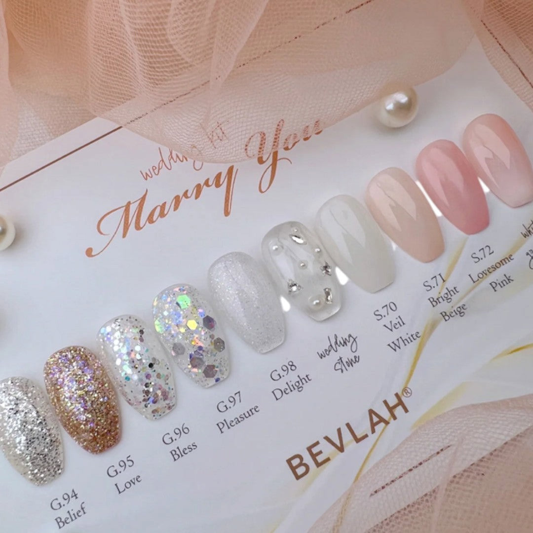 Bevlah Nail Rhinestones - Mixed Shaped Wedding Stones (100Pcs)