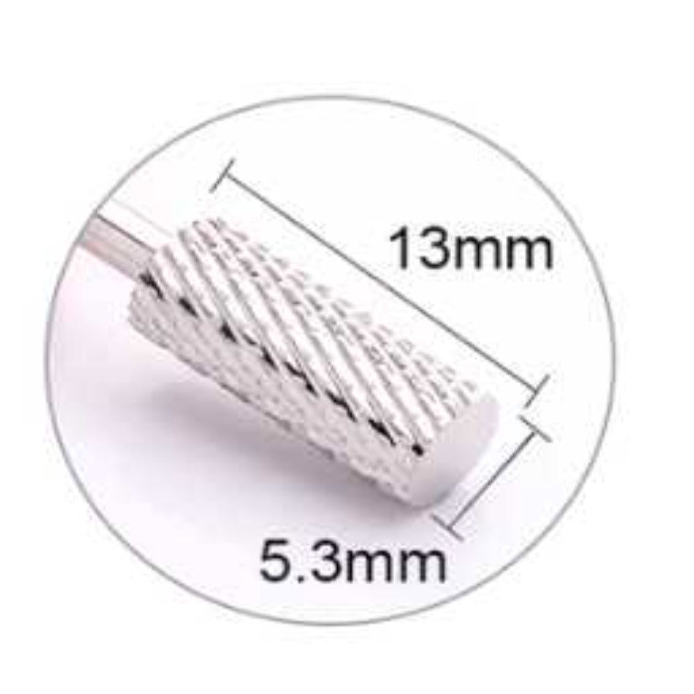 SP Nail Drill Bits - Large Barrel Carbide HC Coarse Grit 3/32 Silver