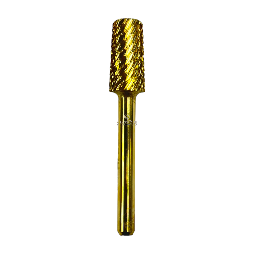SP Nail Drill Bits - 3In1 Chamfer Carbide HC Coarse Grit 3/32 Gold
