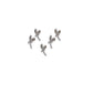 CNBS Nail Charms - Silver Bowknot w/ Crystal (5pcs)