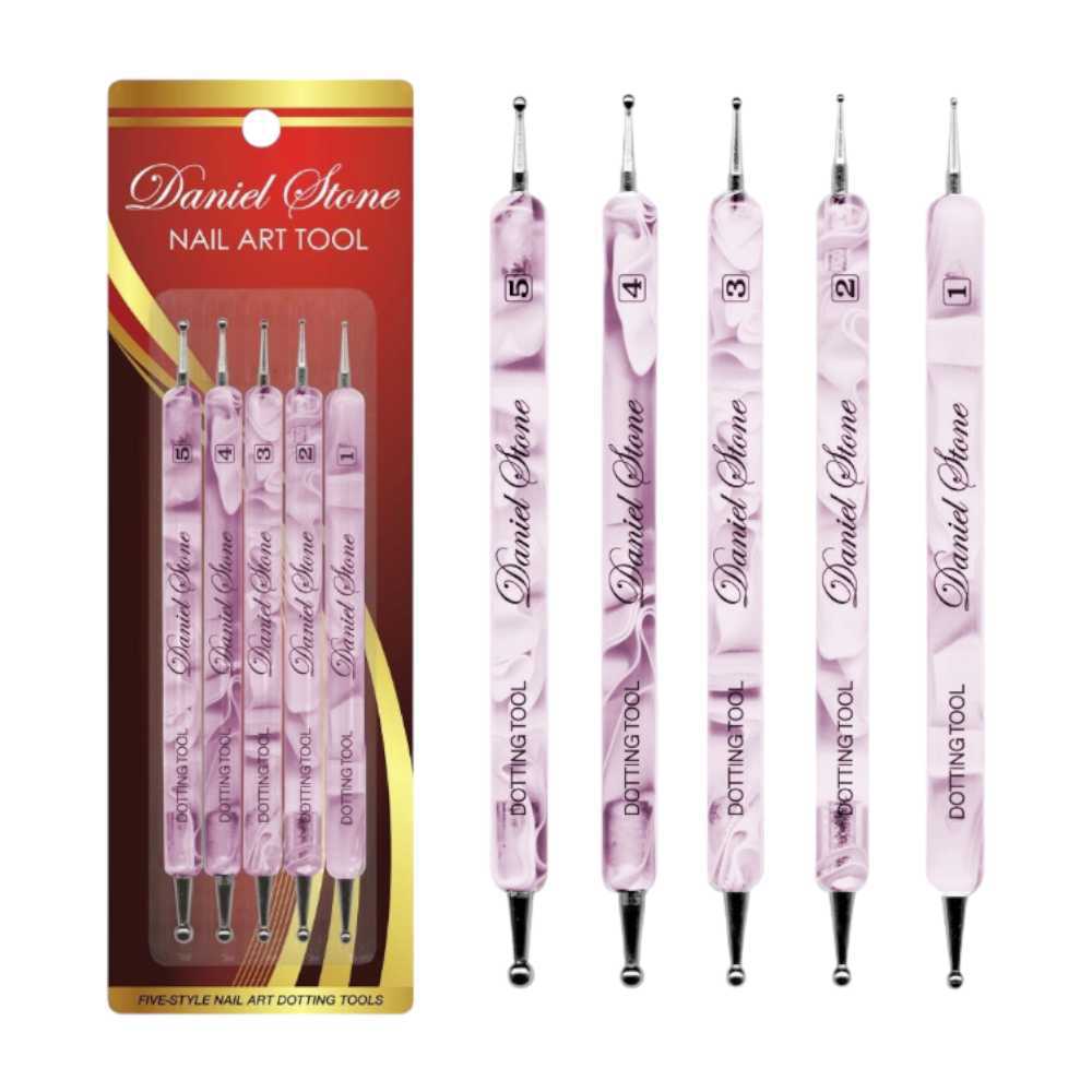 Berkeley Marble Dotting Tool 5Pcs - Pink #DT105-PI