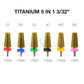 Cre8tion Nail Drill Bits - 5in1 Carbide CC Grit 3/32 #17647