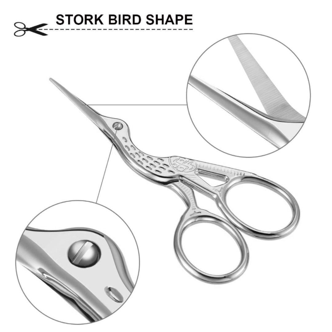 Berkeley Extra-Long Stork Scissors - Silver #SC867SV