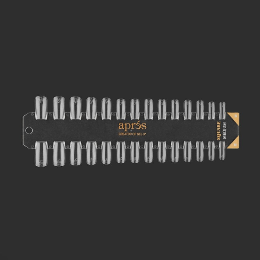 Apres Gel-X Tip Swatch - Natural/Sculpted Square Medium