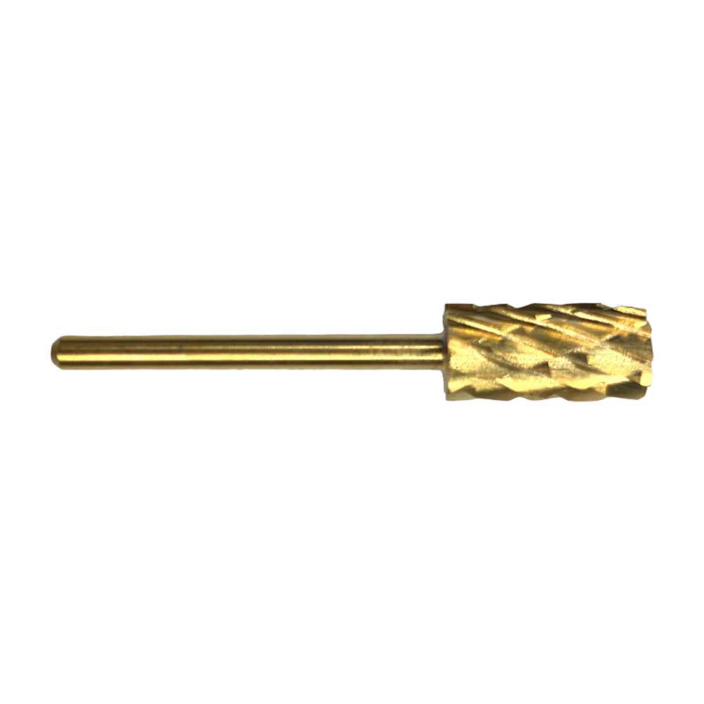 SP Nail Drill Bits - Large Barrel Carbide H5X Quintuple Extra Coarse Grit 3/32 Gold