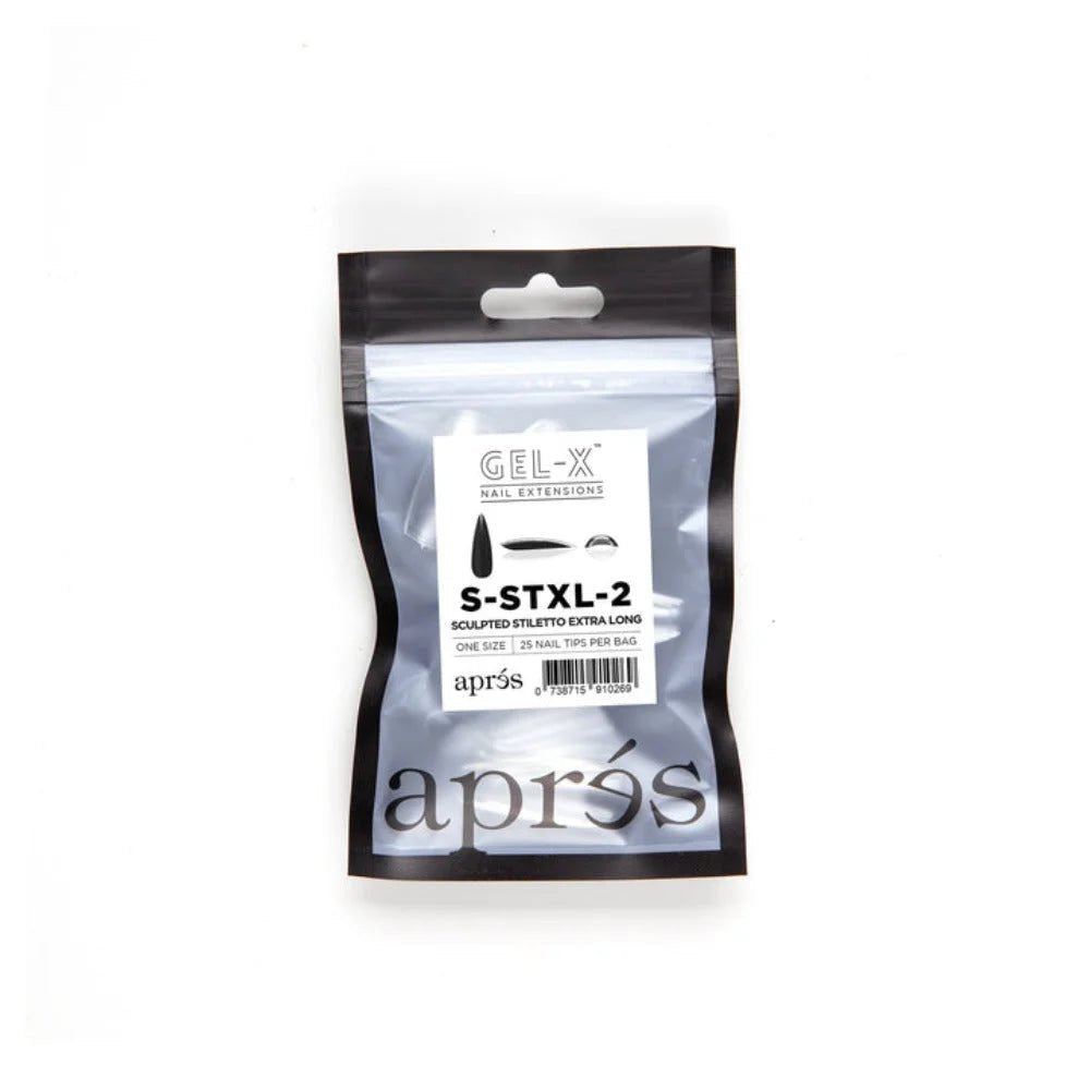 Apres Gel-X Refill Tips - Sculpted Stiletto Extra Long (50Pcs)