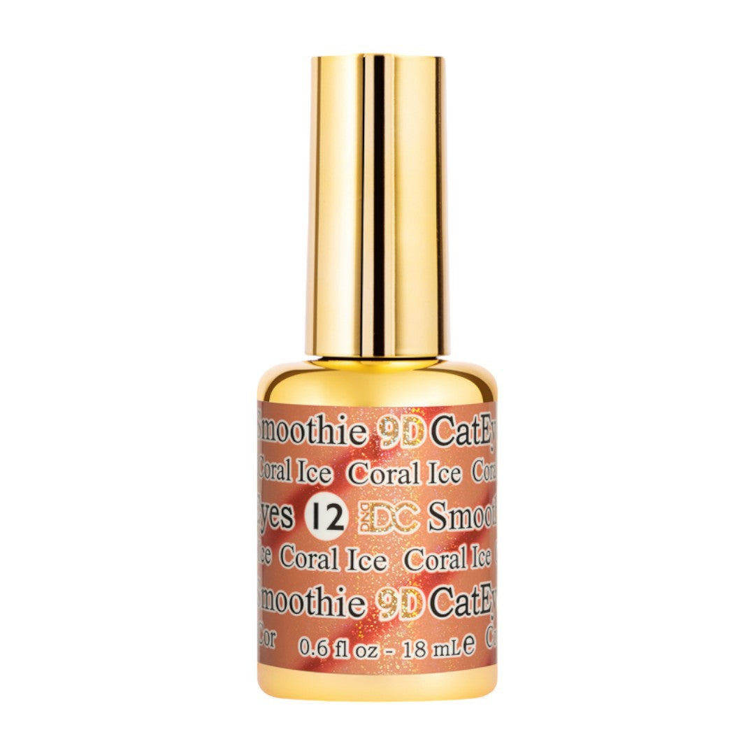 DND DC 9D Cat Eye Gel Polish - Coral Ice #12