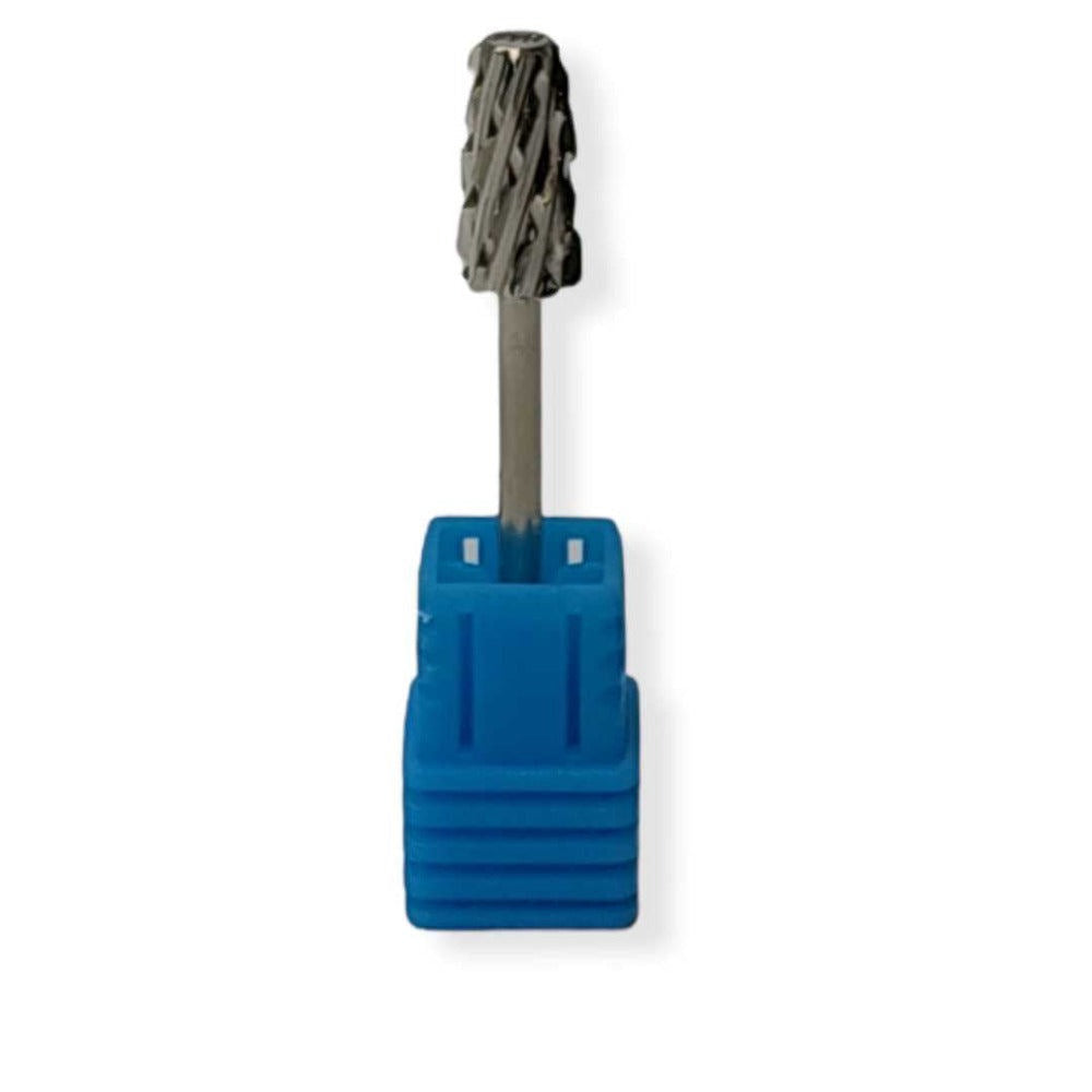 SP Nail Drill Bits - 3In1 Chamfer Carbide H4X Quadruple Extra Coarse Grit 3/32 Silver
