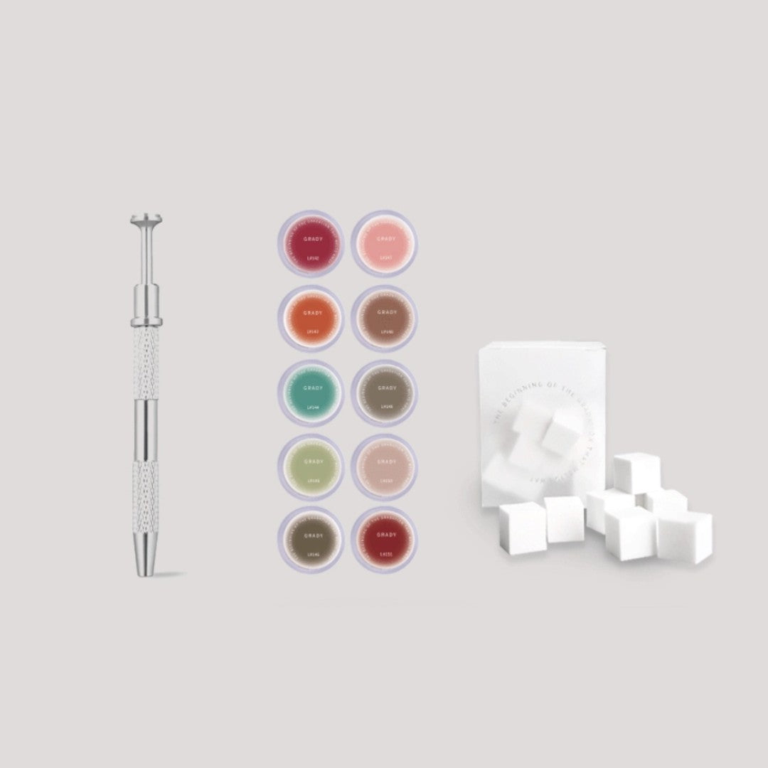 Liuhwa Gradient Gel - Grady2 Collection #L142-L151 (10Pcs) + Grabbing Pen + Sponges