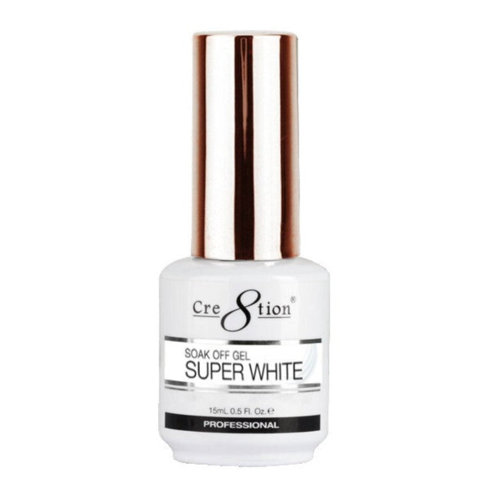 Cre8tion Soak Off Gel - Super White 0.5Oz