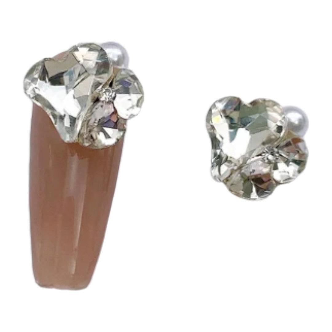 CNBS Nail Charms - White Crystal Clusters 5pcs
