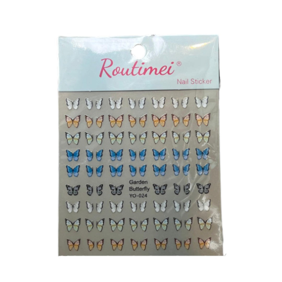 CNBS Nail Stickers, Decals for Nails Garden Butterflies