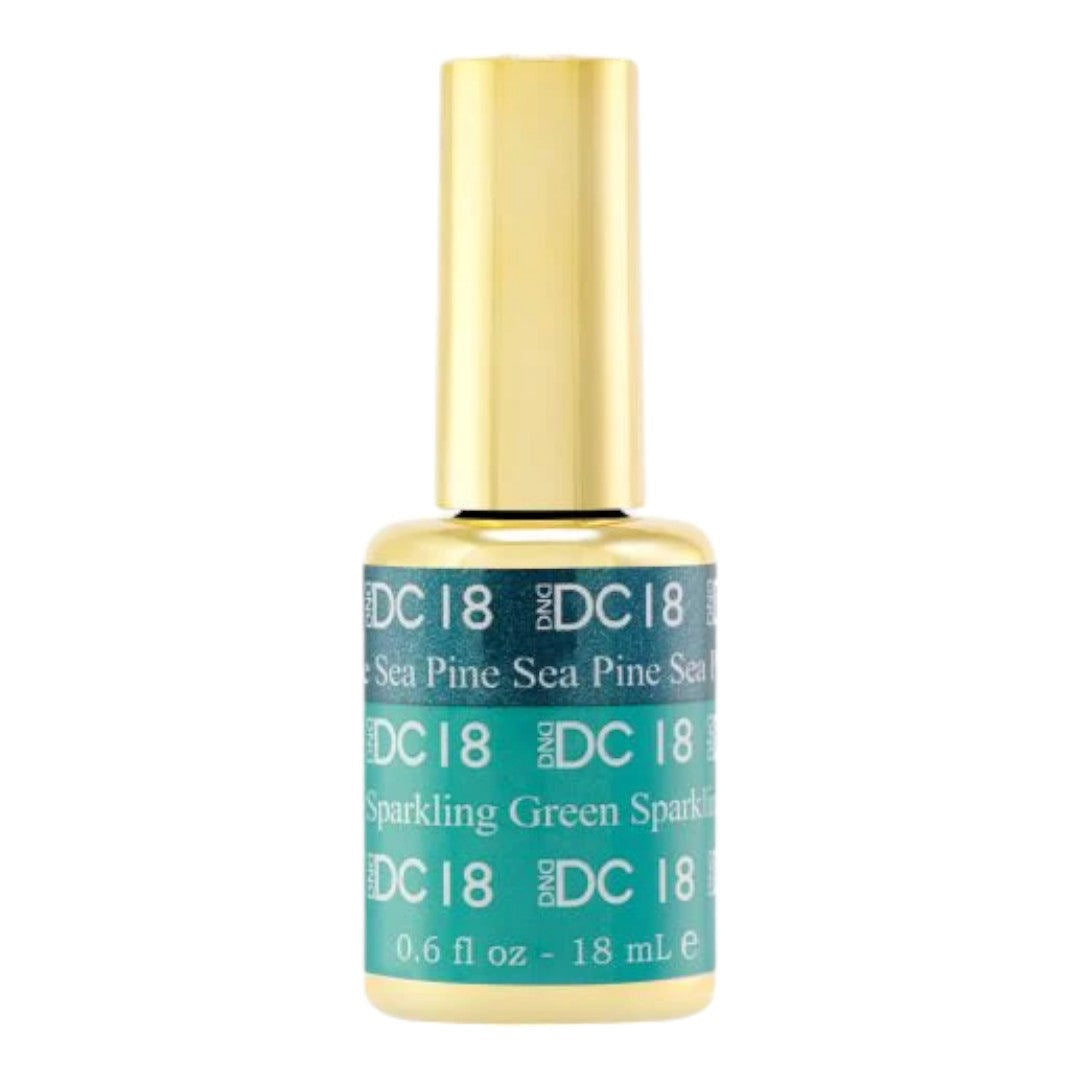 DND DC Mood Change Gel Polish - Sea Pine To Sparkling Green #18
