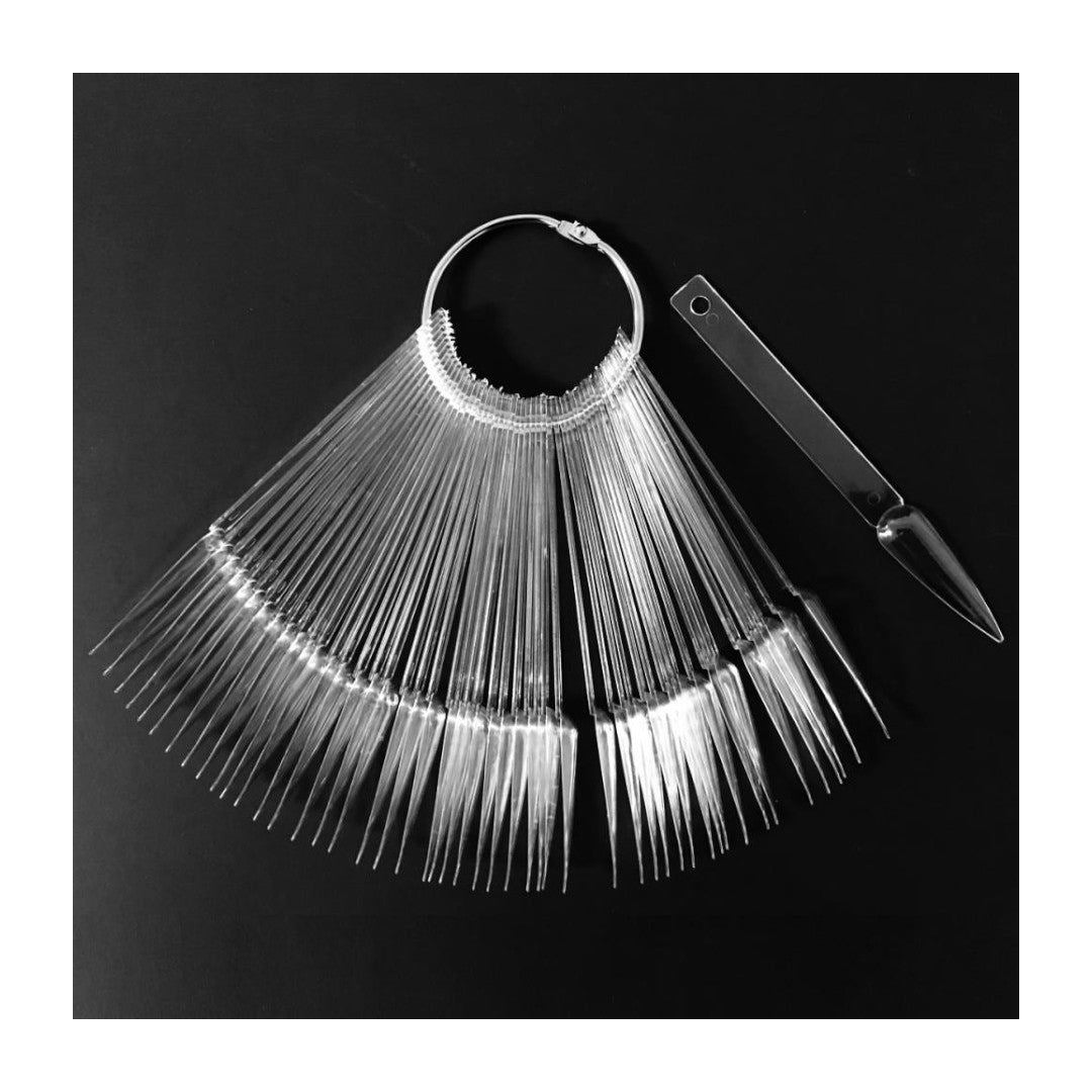Berkeley Nail Color Ring Display - Clear Stiletto (50Pcs) #PD117CL