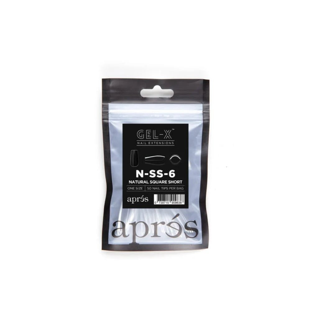 Apres Gel-X Refill Tips - Natural Square Short (50pcs)