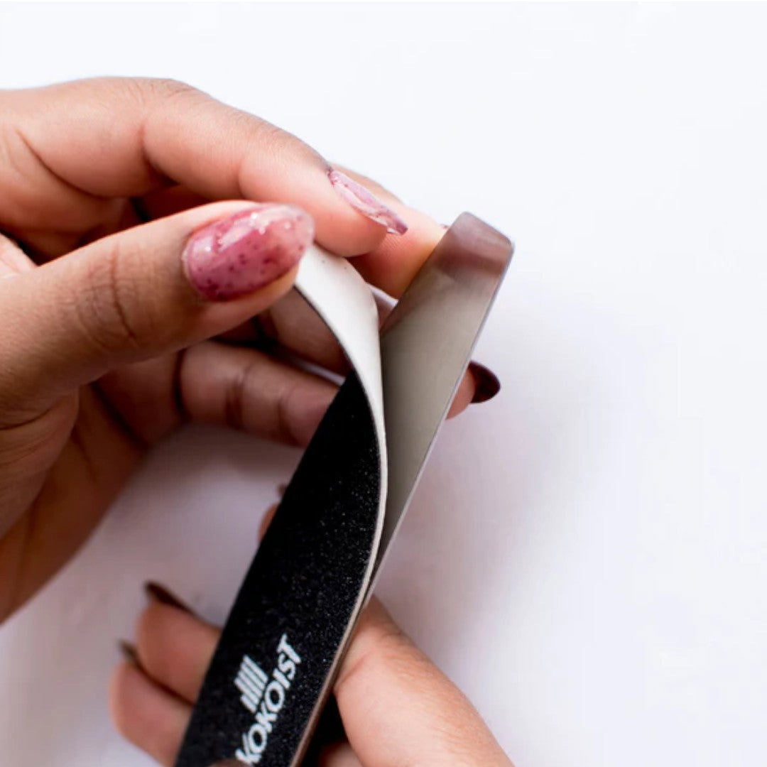 Kokoist Nail Files - Half Moon Stainless Steel Core (1pc) #D2-1
