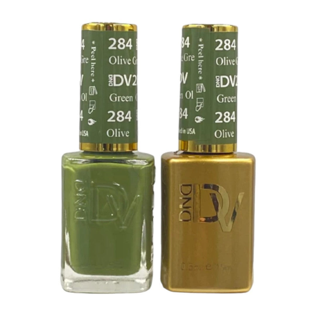DND Diva Gel & Lacquer Duo - Olive Green #284