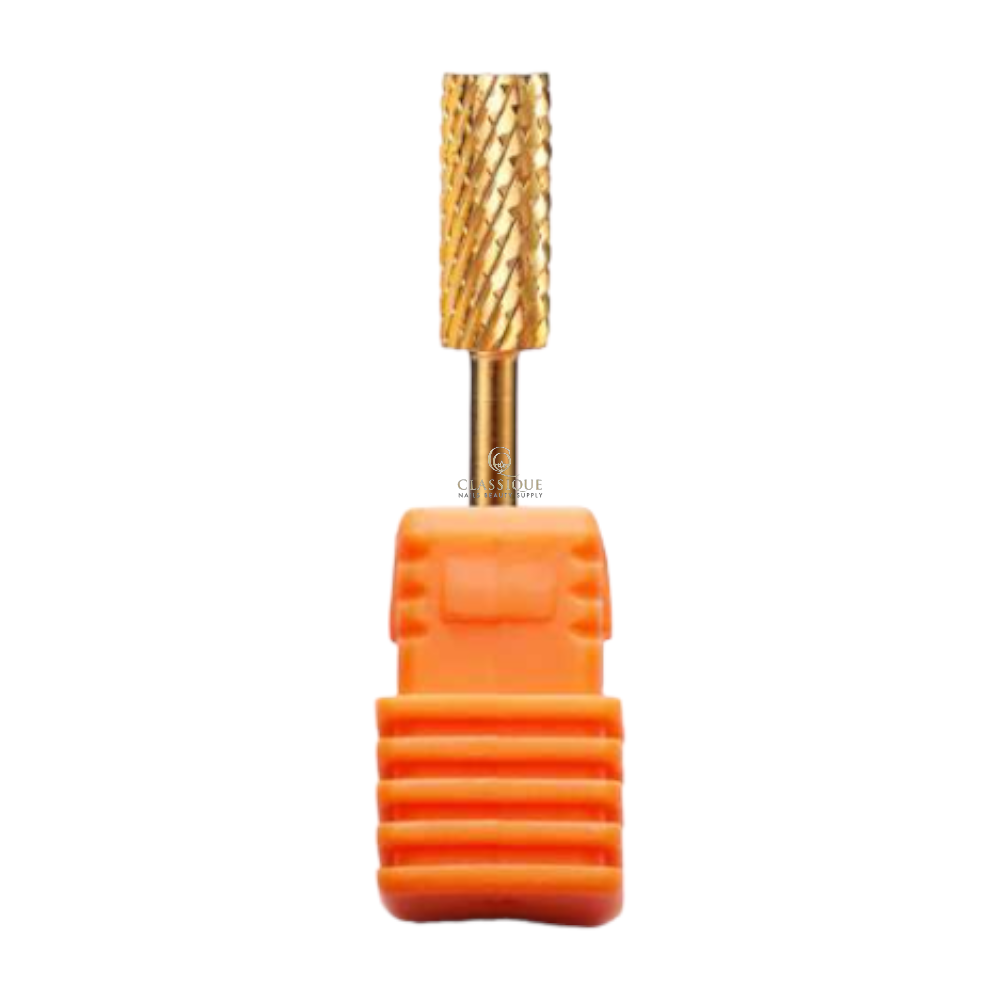 SP Nail Drill Bits - Large Barrel Carbide HX Extra Coarse Grit 3/32 Gold