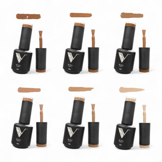 V Beauty Pure Gel Polish Light Shades Collection #S1-6 6Pcs