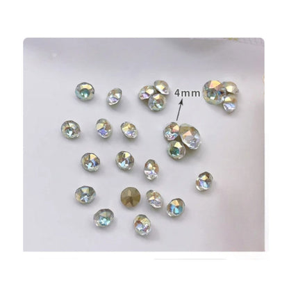 CNBS Nail Rhinestones - 4mm 3D Round Diamonds 20pcs