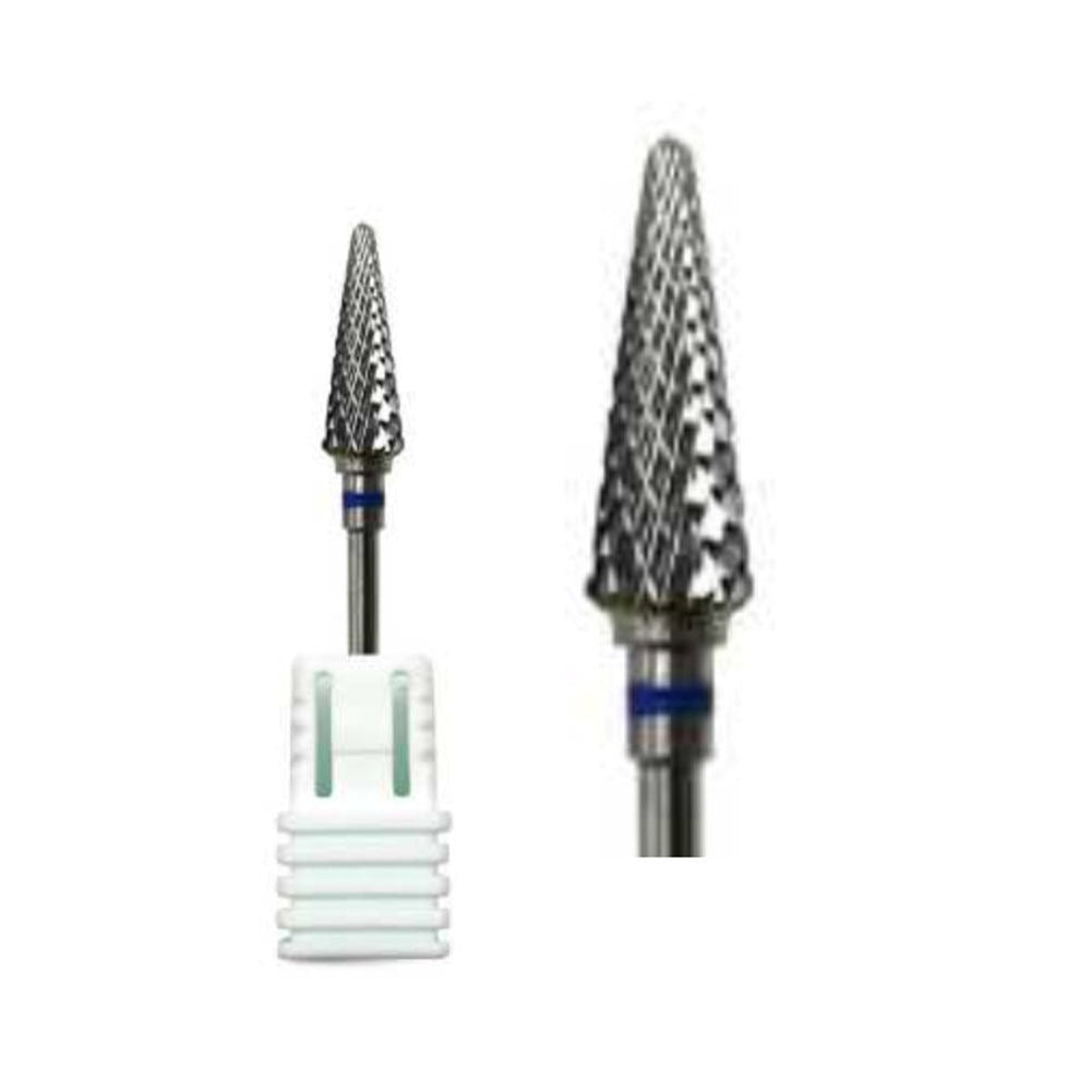 SP Nail Drill Bits - Large Rounded Cone Carbide 3/32 Silver