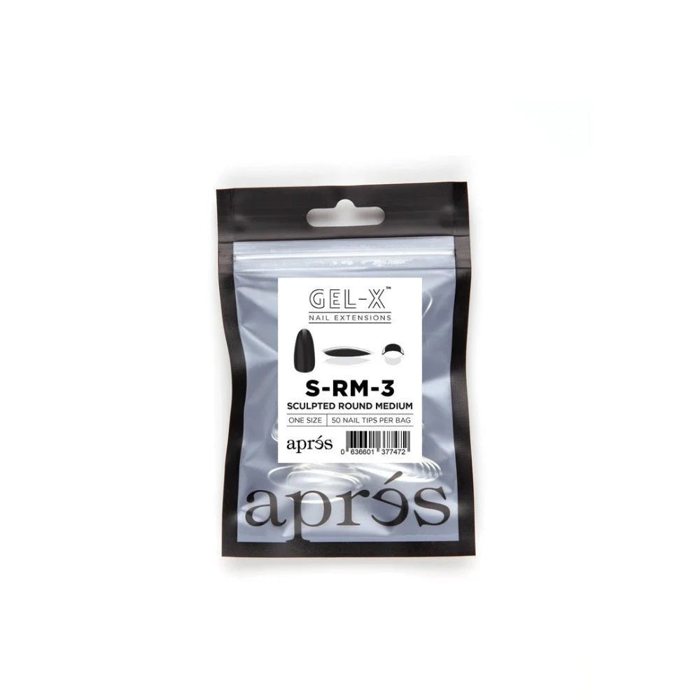 Apres Gel-X Refill Tips - Sculpted Round Medium (50Pcs)