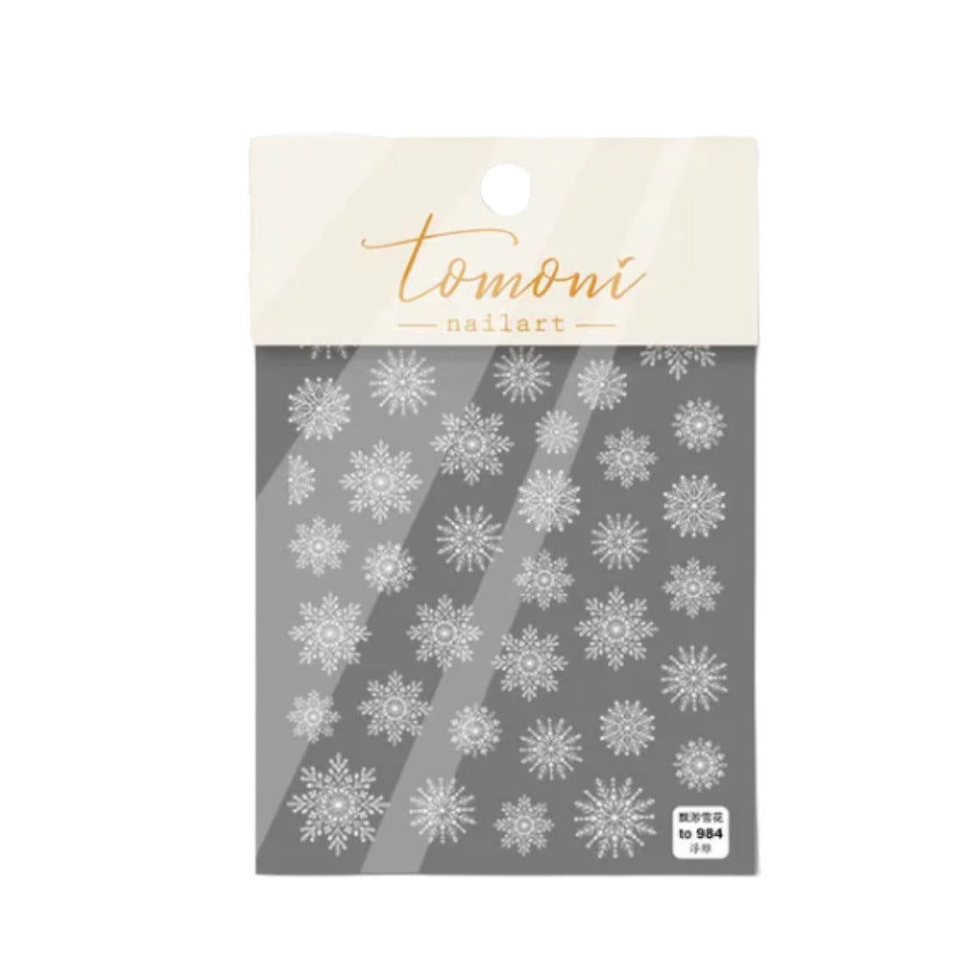 CNBS Nail Stickers - White Snowflakes #29/TO984