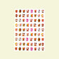 CNBS Nail Stickers - Hello Kitty x Colorful Teddy Bear Style