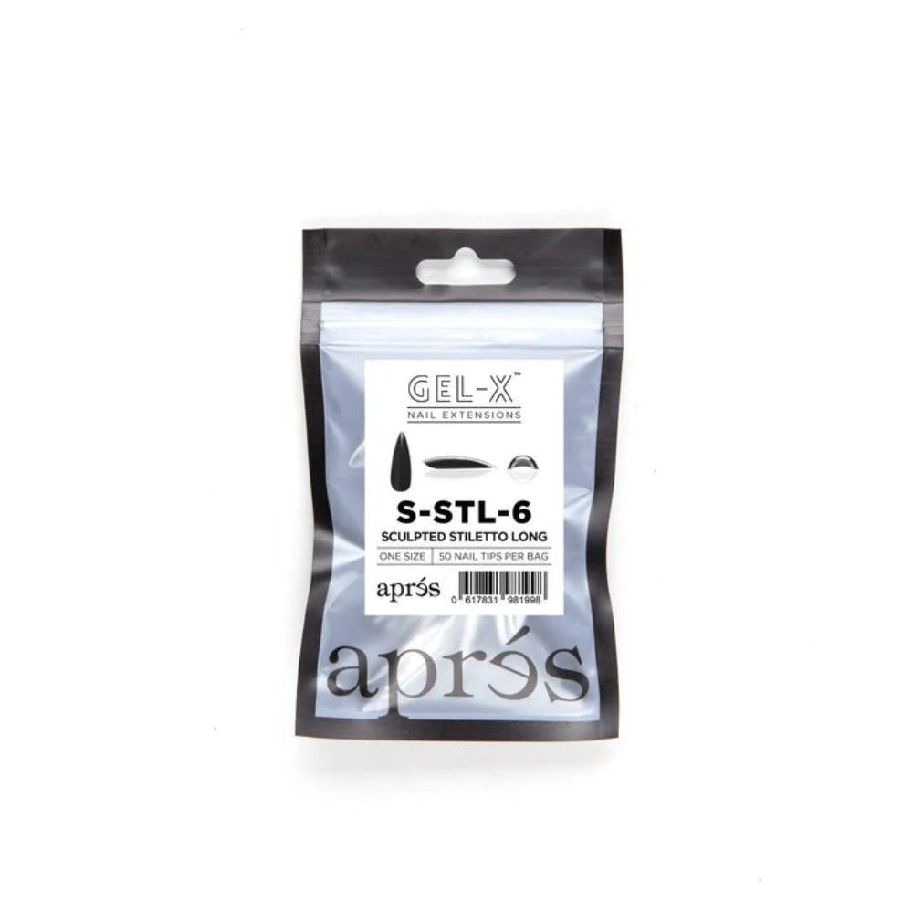 Apres Gel-X Refill Tips - Sculpted Stiletto Long (50Pcs)