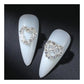 CNBS Nail Charms - Diamond Alloy Bow Heart 10pcs